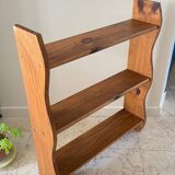Shelf to stand or hang with 3 vintage wood trays
