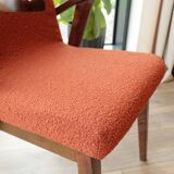 Vintage orange curly papaya armchair 1970