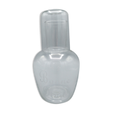 Night carafe engraved 'Good night' and its glass