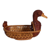 Corbeille panière vide poches osier canard