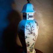 Asian porcelain lamp signs limoge and offal art deco