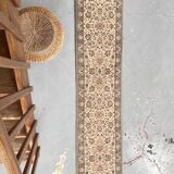 Vintage Beige Grey-Blue Runner Rug
