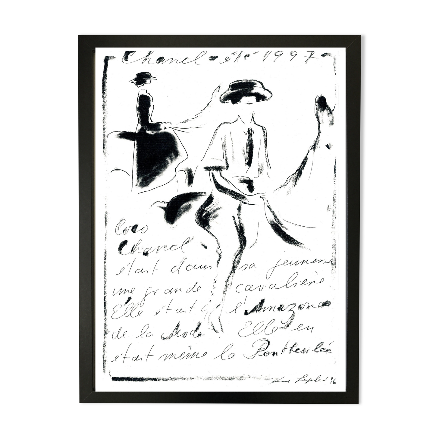 Drawing by Karl Lagerfeld for Chanel