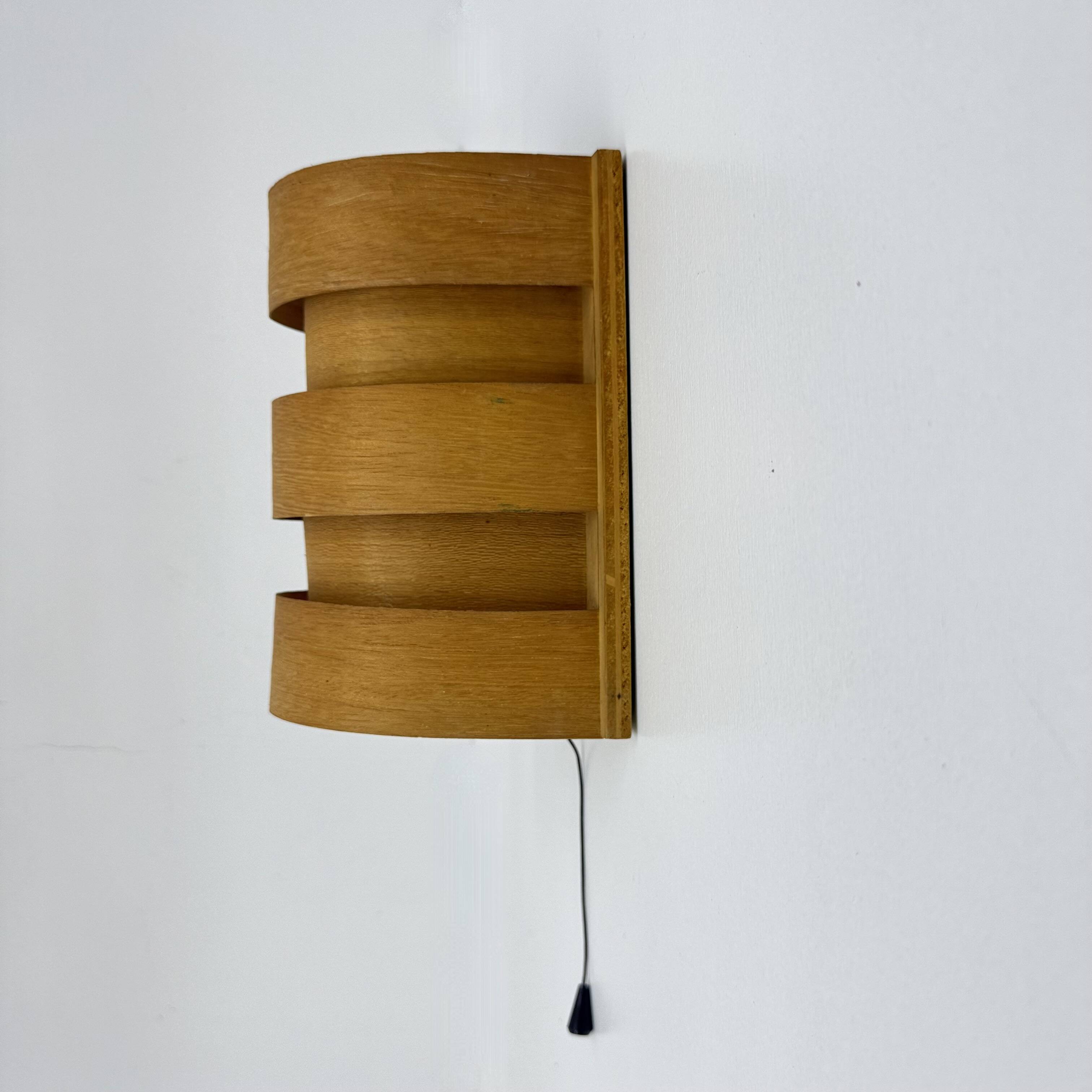Scandinavian Modern Pine Wall Light by Hans Agne Jakobsson for Markaryd, Sw
