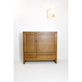 Pierre Chapo buffet R18, solid elm, 1960-1970