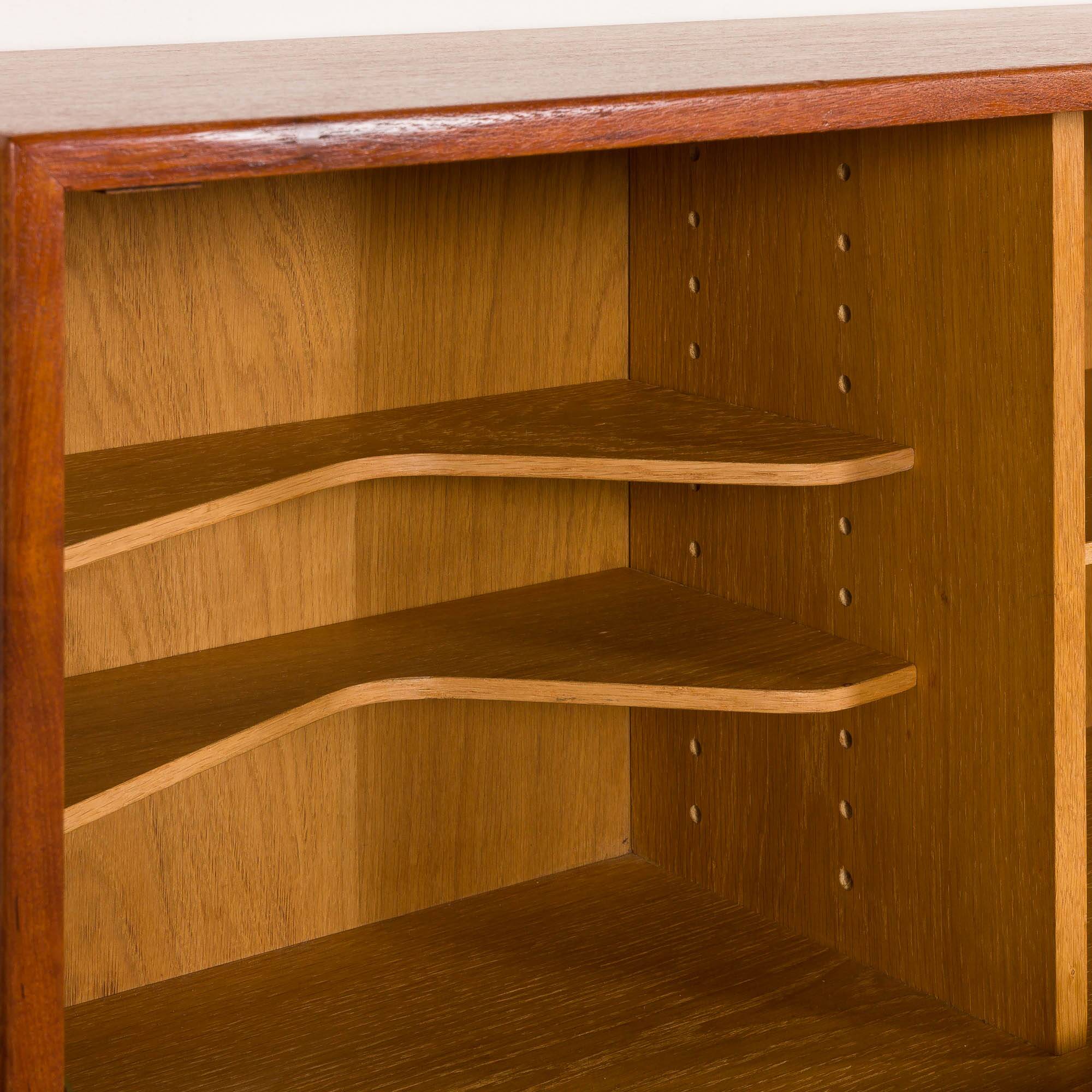 Hansen and Guldborg 3 bay teak wall unit, Denmark 1960s