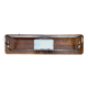 Large Art Deco wall-mounted coat rack in wood and chrome metal with mirror