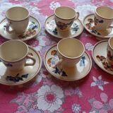 6 Creil and Montereau Choisy-le-Roi cups, Antibes model