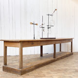 Large wooden draper table, early twentieth century