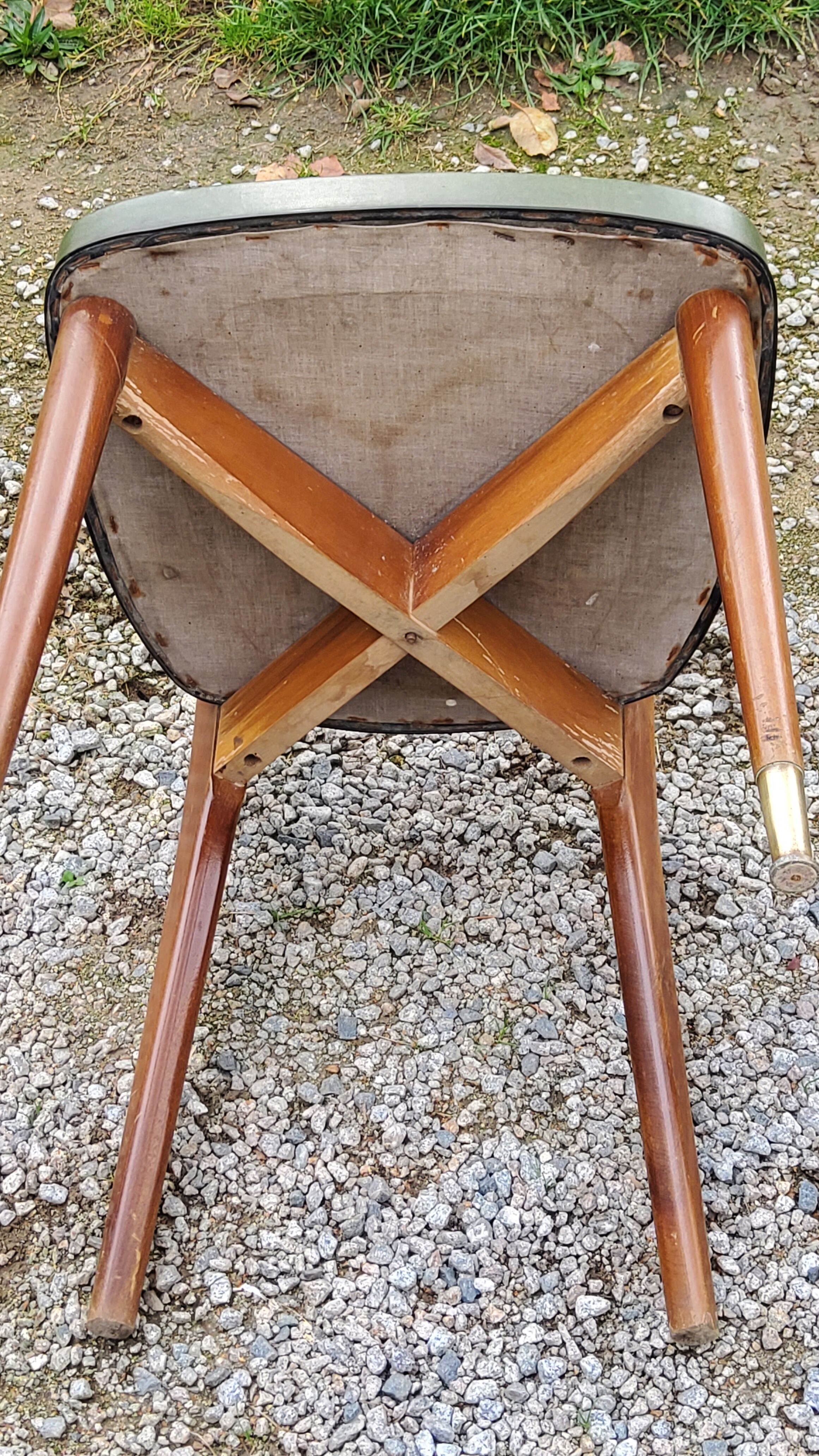 Pair of 50's Scandinavian style mahogany chairs
