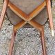 Pair of 50's Scandinavian style mahogany chairs