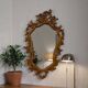 Miroir mural vintage style baroque / rococo avec cadre en bois