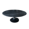 Black marble round coffee table by Eero Saarinen for Knoll