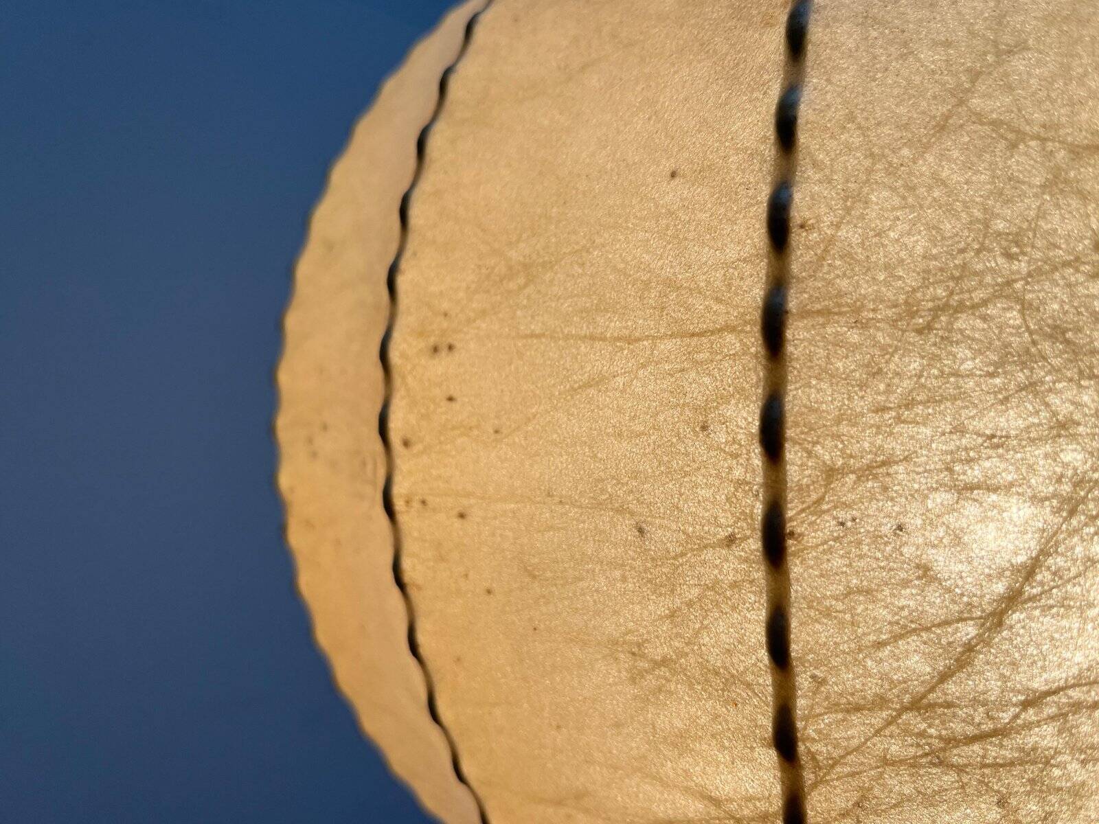 Modern mid-century German cocoon pendant lamp by Friedel Wauer for Goldkant Leuchten, 1960s.