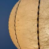 Modern mid-century German cocoon pendant lamp by Friedel Wauer for Goldkant Leuchten, 1960s.