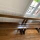 Solid oak school or church bench