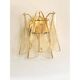 Pair of Amber “Rondini” Murano Glass Gold Wall Sconces — Mazzega Style