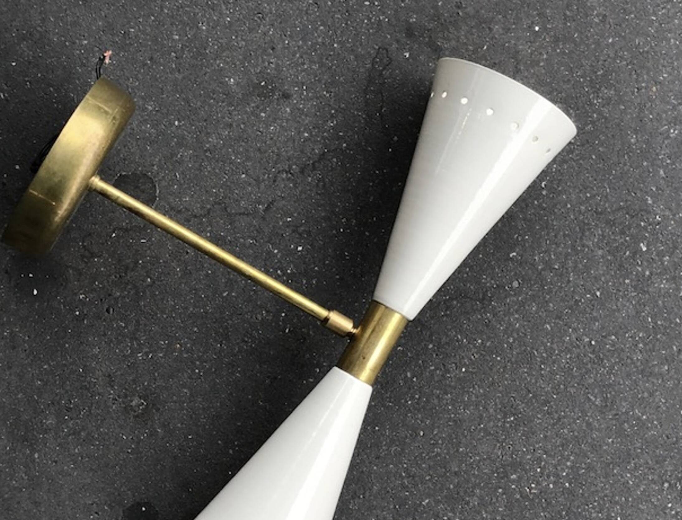 Pair of white cone appliques