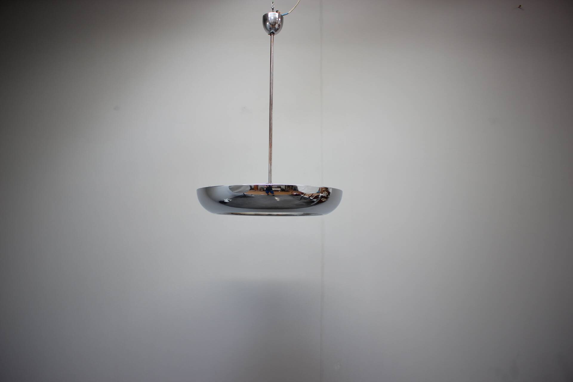 Bauhaus UFO pendant lamp by Josef Hurka for Napako, 1930s