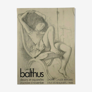 Balthus Pierre Klossowski 1971 rare Large Original Vintage Offset Lithograph