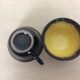2 cup Keraluc Quimper set in green and yellow ceramic