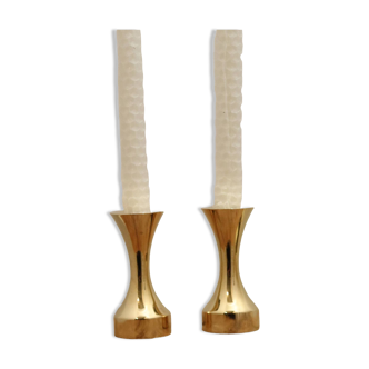 A Pair of Swedish Mid-Century GUSUM Candlestick Holder