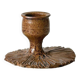 Atypical brown ceramic candle holder