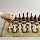 Vintage large marble and onyx chessboard game.