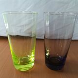 Set of 6 colored glasses
