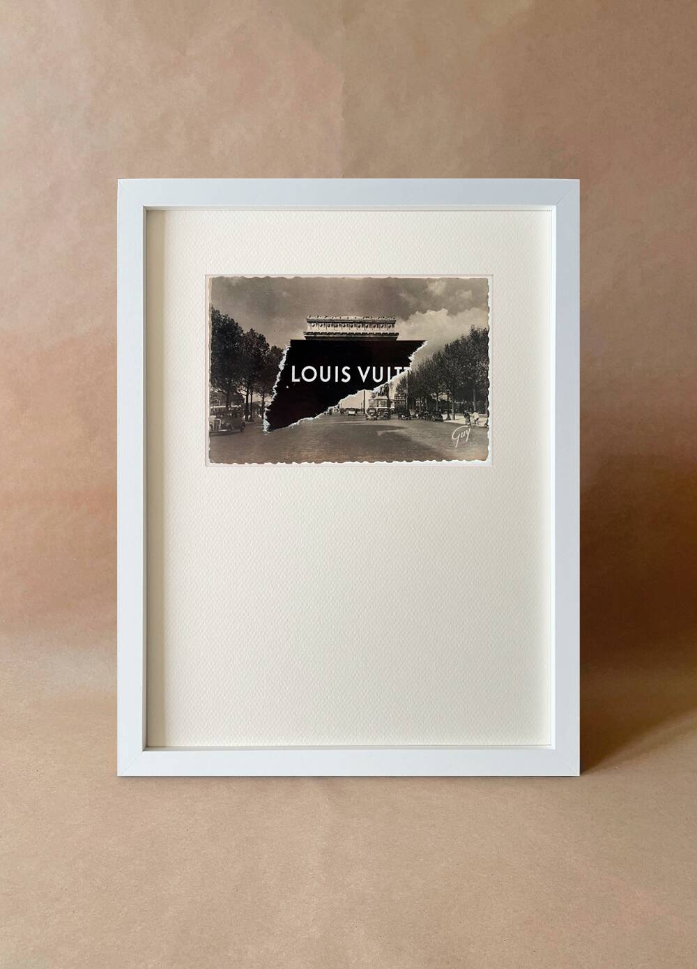 Louis - Collage on postcard