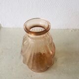 Vase vintage en verre rose