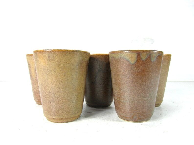5 coffee cups of Digoin in sandstone