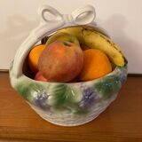 Antique ceramic fruit basket