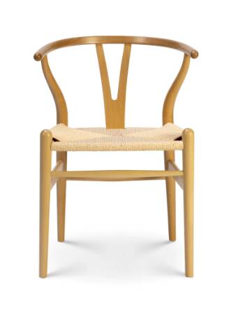 LIV Scandinavian chair in natural wood and rope