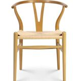 LIV Scandinavian chair in natural wood and rope