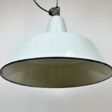Industrial Grey Enamel Factory Pendant Lamp from Zaos, 1960s