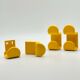 Patères Gedy vintage des années 1970 en plastique jaune par Ambrogio Rossari