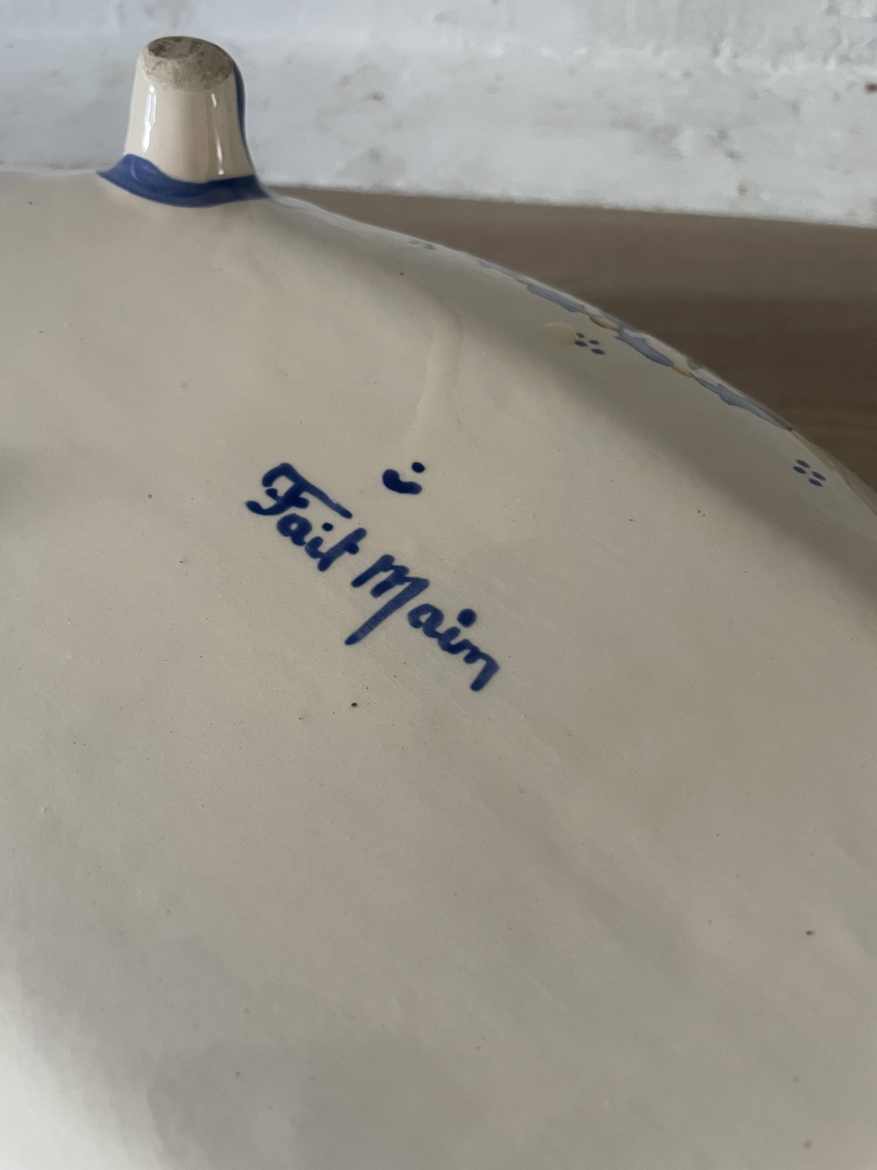 Desvres old Rouen faience plate