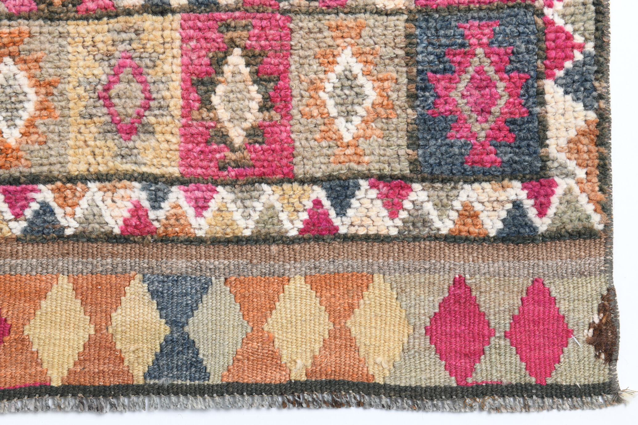 2x12 Narrow Vintage Runner Rug, 76x363Cm