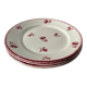 4 assiettes anciennes fleurs Luneville