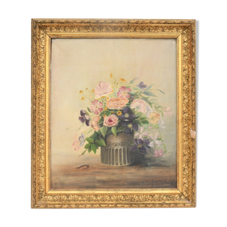 Oil on canvas Bouquet of flowers