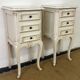 Pair of antique Louis XV style bedside tables, 3 drawers