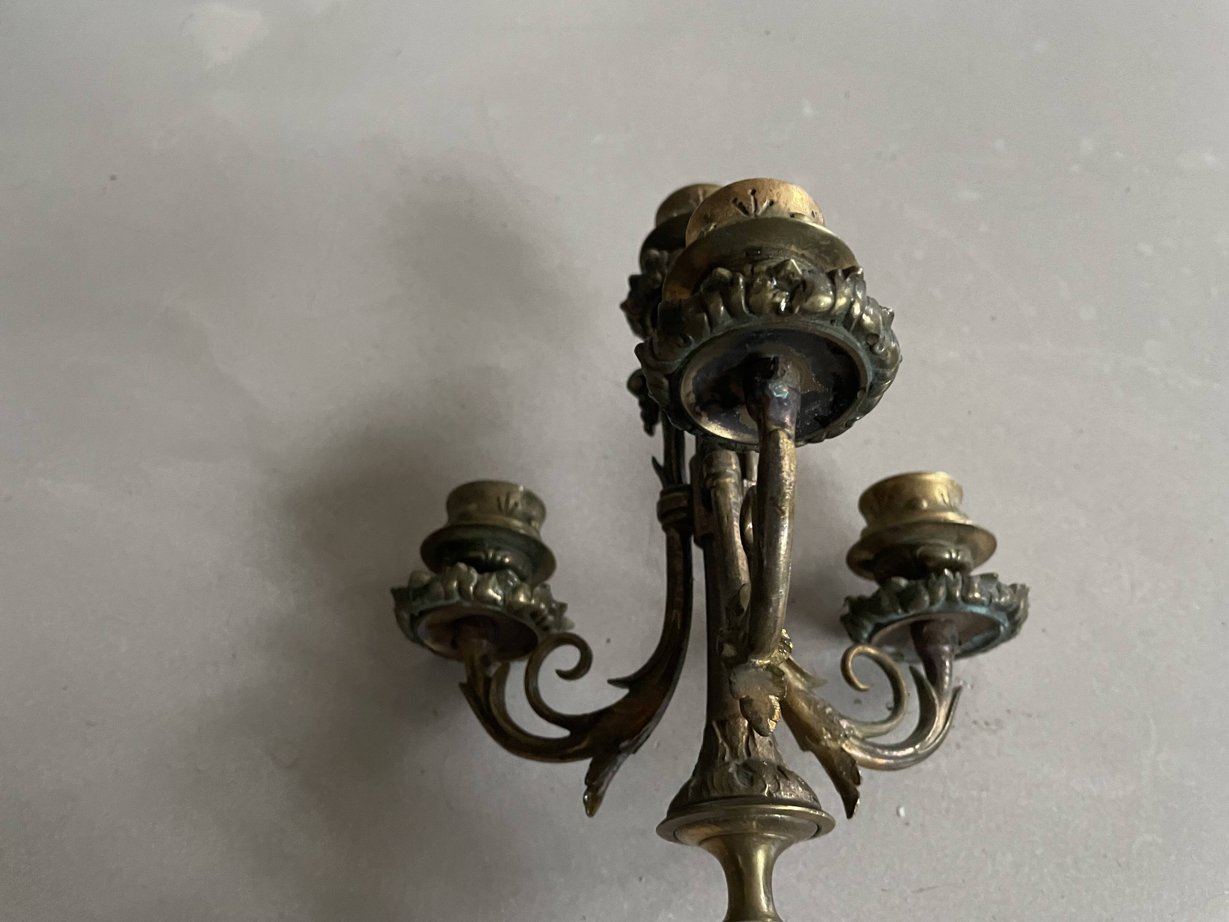 Old metal candlestick