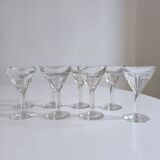 Set of 8 stemmed glasses 1960