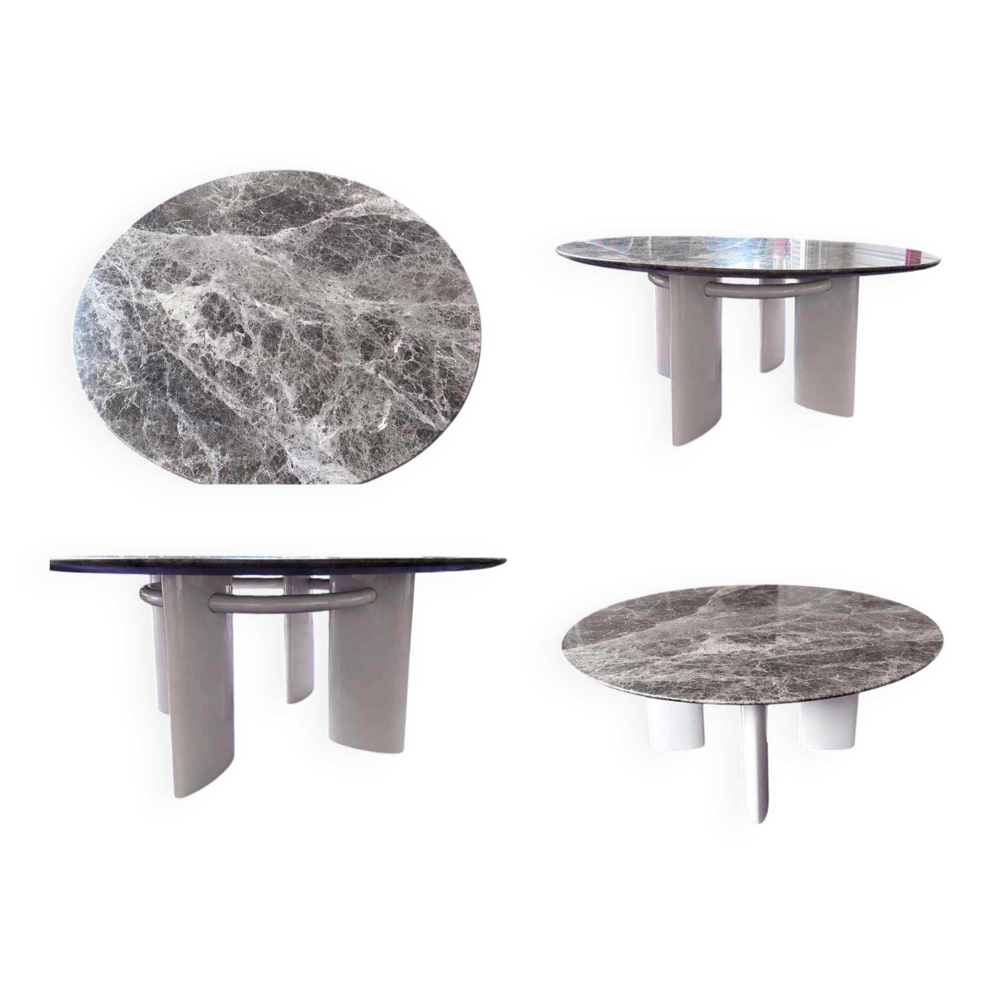 Coffee table The Socialite Family – Grey marble – Sculptural design