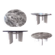 Coffee table The Socialite Family – Grey marble – Sculptural design