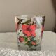 Unique whisky glass with a poppy design, handmade and signed by M.B.