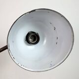 Industrial Grey Enamel Workshop Table Lamp from Siemens, 1950s
