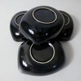 4 vintage ceramic bowls with free-form design