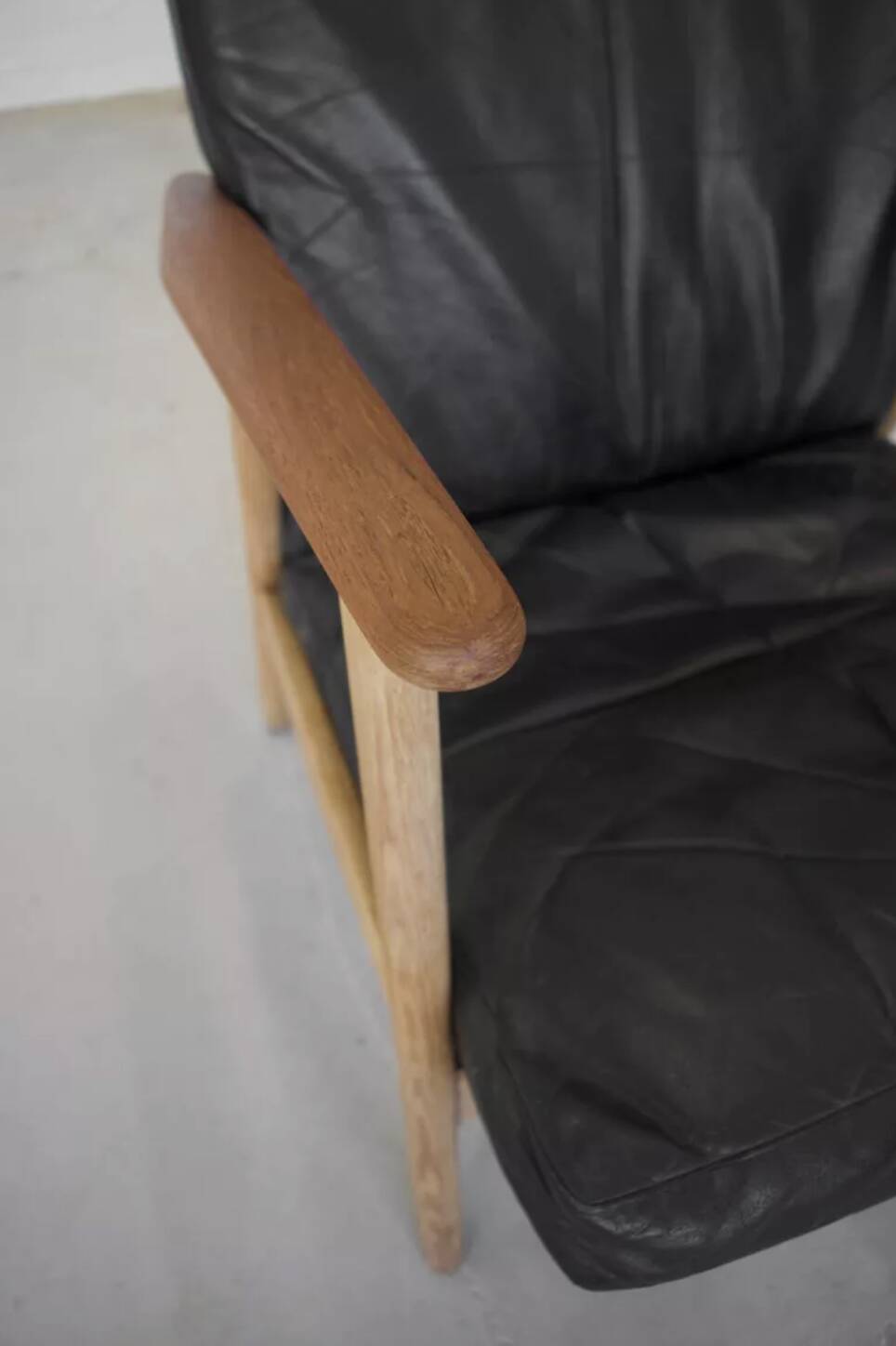 Danish mid-century teak & oak armchair, 1950s